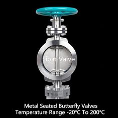 Eccentric Butterfly Valve  Metal Seated Butterfly Valves Temperature Range -20°C To 200°C