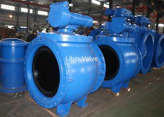 AWWA DN1000 Customized Color Eccentric Ball Valve , Anti Pollution Ductile Iron Ball Valve