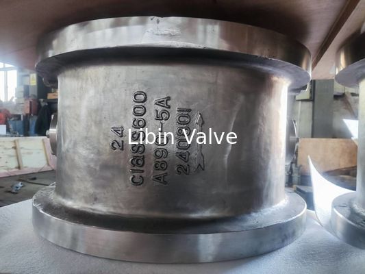 Duplex stainless steel dual disc dcheck valve