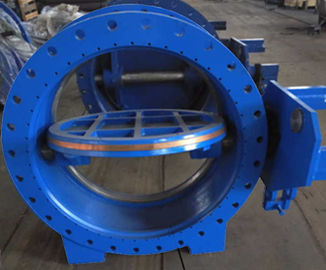 AWWA DN1000 Worm Gear Eccentric Butterfly Valve / Industrial Butterfly Valve Casting Iron Material